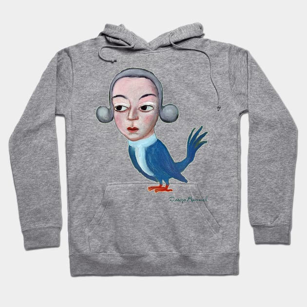 Wolfgang Amadeus Mozart bird Hoodie by diegomanuel